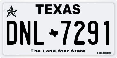 TX license plate DNL7291