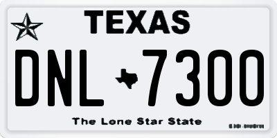 TX license plate DNL7300