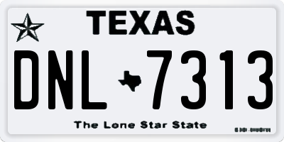 TX license plate DNL7313