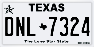 TX license plate DNL7324
