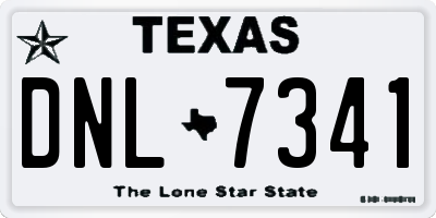 TX license plate DNL7341