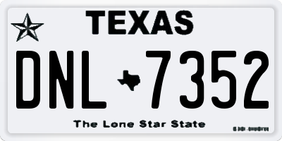 TX license plate DNL7352