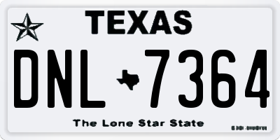 TX license plate DNL7364