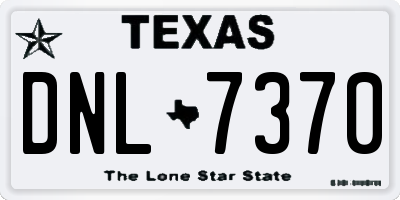 TX license plate DNL7370