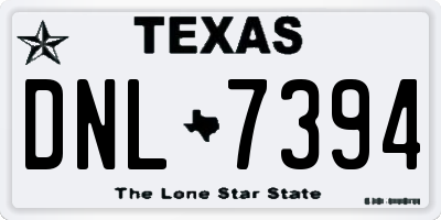 TX license plate DNL7394