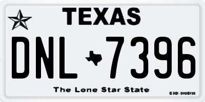 TX license plate DNL7396