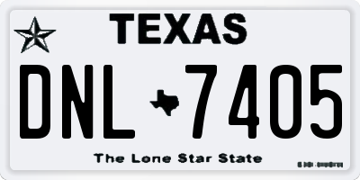 TX license plate DNL7405