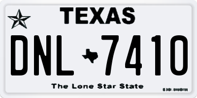 TX license plate DNL7410