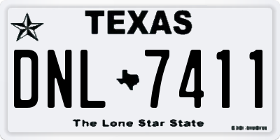 TX license plate DNL7411