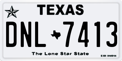 TX license plate DNL7413