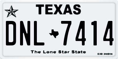 TX license plate DNL7414