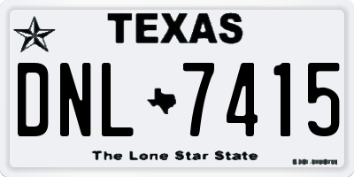 TX license plate DNL7415