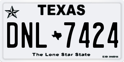 TX license plate DNL7424