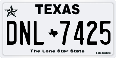 TX license plate DNL7425