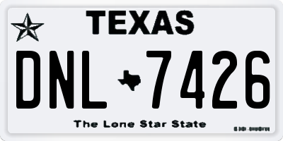 TX license plate DNL7426
