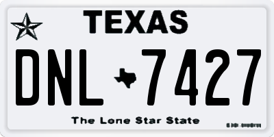 TX license plate DNL7427