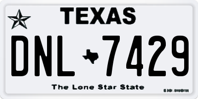 TX license plate DNL7429
