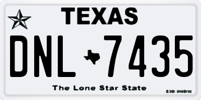 TX license plate DNL7435