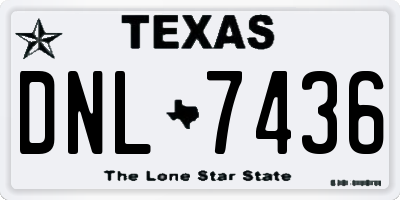 TX license plate DNL7436