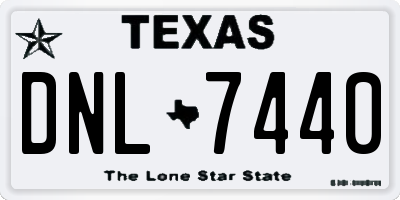 TX license plate DNL7440