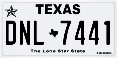 TX license plate DNL7441
