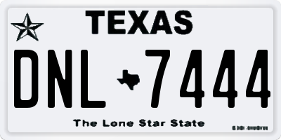 TX license plate DNL7444