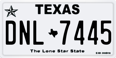 TX license plate DNL7445