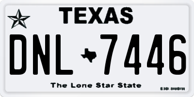 TX license plate DNL7446