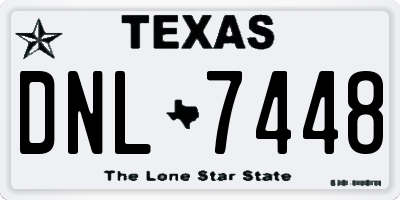TX license plate DNL7448