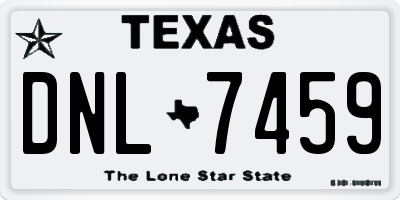 TX license plate DNL7459