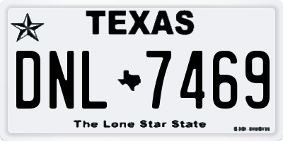 TX license plate DNL7469