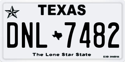 TX license plate DNL7482