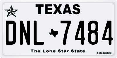 TX license plate DNL7484