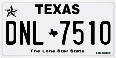 TX license plate DNL7510