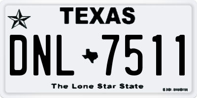 TX license plate DNL7511