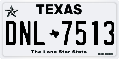 TX license plate DNL7513