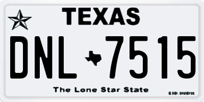 TX license plate DNL7515