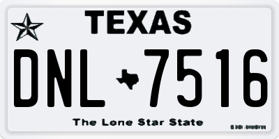TX license plate DNL7516