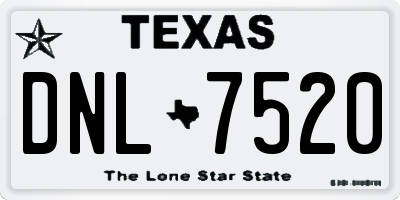 TX license plate DNL7520
