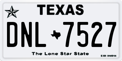 TX license plate DNL7527