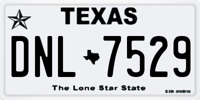 TX license plate DNL7529