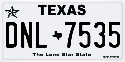 TX license plate DNL7535
