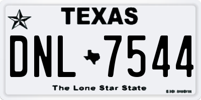 TX license plate DNL7544