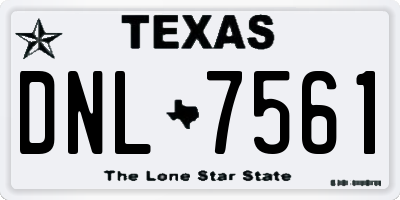 TX license plate DNL7561
