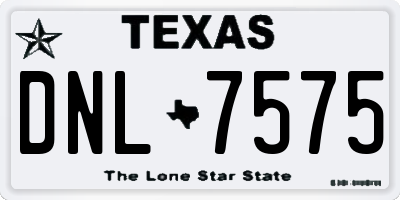 TX license plate DNL7575