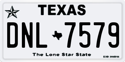 TX license plate DNL7579