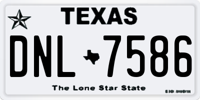 TX license plate DNL7586