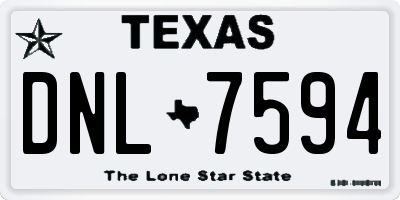 TX license plate DNL7594