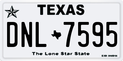 TX license plate DNL7595
