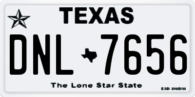 TX license plate DNL7656